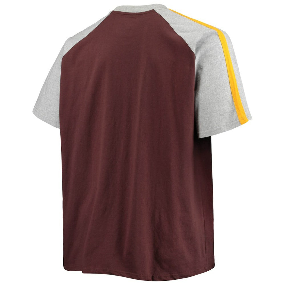 San Diego Padres Big & Tall Circular Raglan T-Shirt - Brown/Heathered Gray