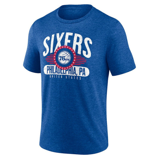 Philadelphia 76ers Badge of Honor Tri-Blend T-Shirt - Royal discount