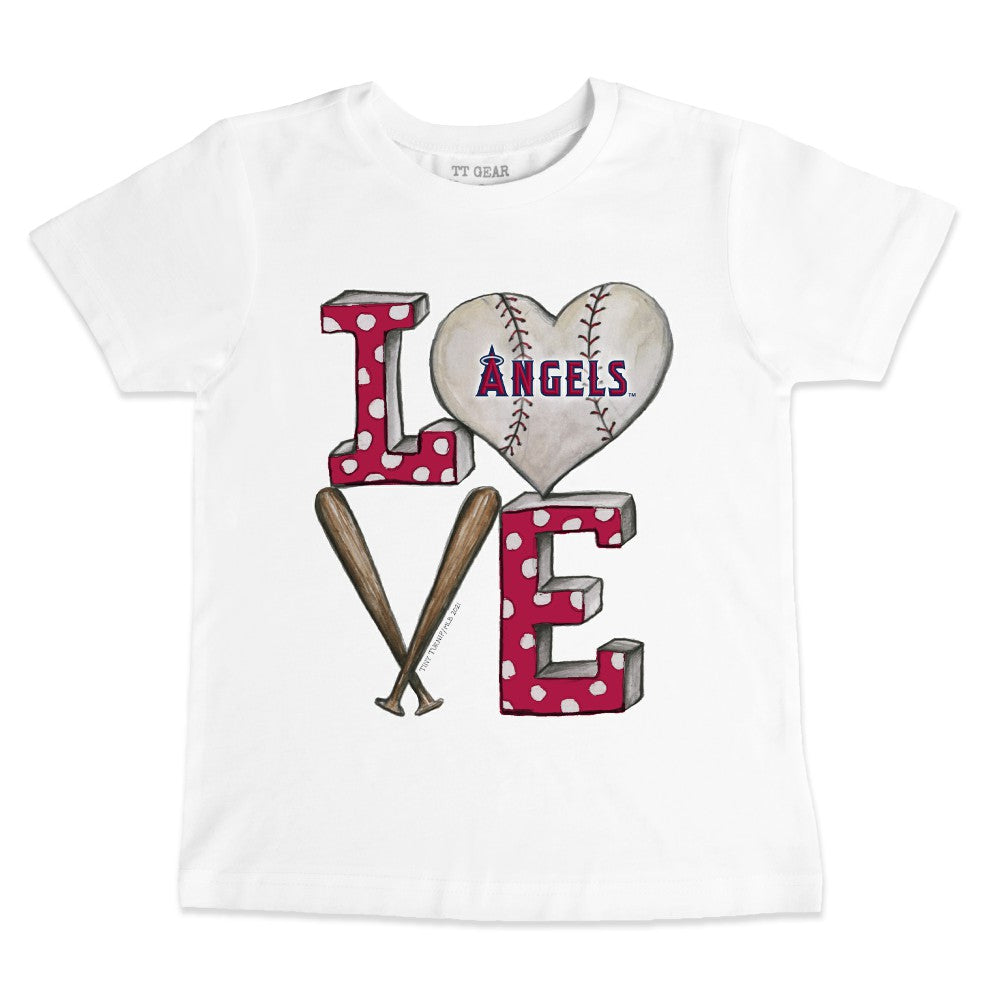 Los Angeles Angels Tiny Turnip Youth Baseball Love T-Shirt - White