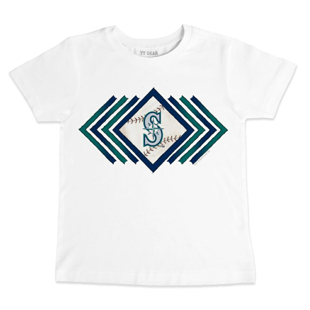 Seattle Mariners Tiny Turnip Youth Prism Arrows T-Shirt - White