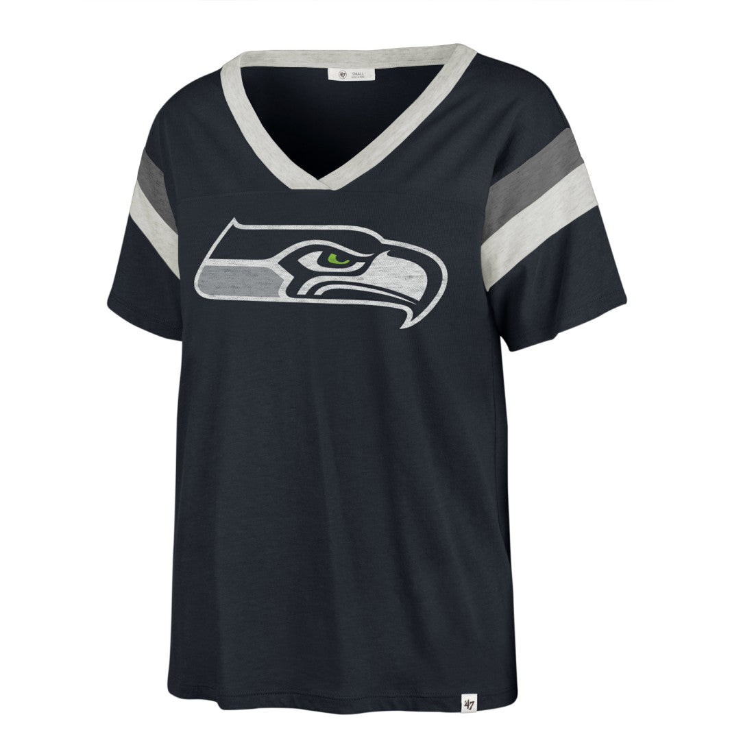 Seattle Seahawks '47 Women's Phoenix V-Neck T-Shirt - Navy cheap