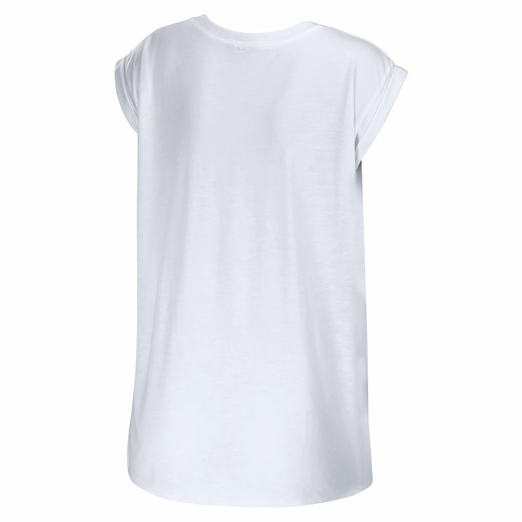 Jacksonville Jaguars WEAR by Erin Andrews Women's Greetings From Muscle T-Shirt - White discount