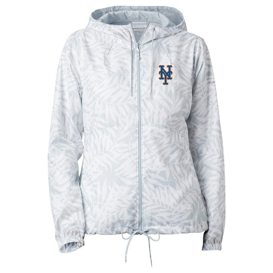 New York Mets Women's Flash Forward Full-Zip Windbreaker Jacket - Gray | Columbia