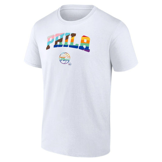 Philadelphia 76ers Pride T-Shirt - White discount