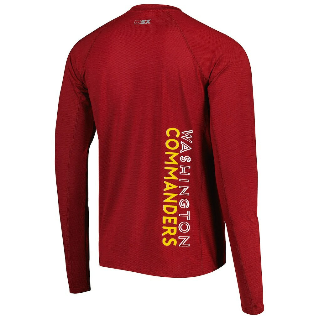 Washington Commanders MSX by Michael Strahan Interval Long Sleeve Raglan T-Shirt - Burgundy on sale