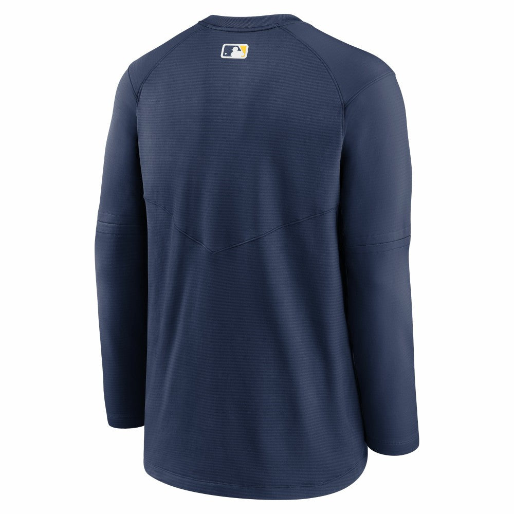 Milwaukee Brewers Authentic Collection Logo Performance Long Sleeve T-Shirt - Navy | Nike