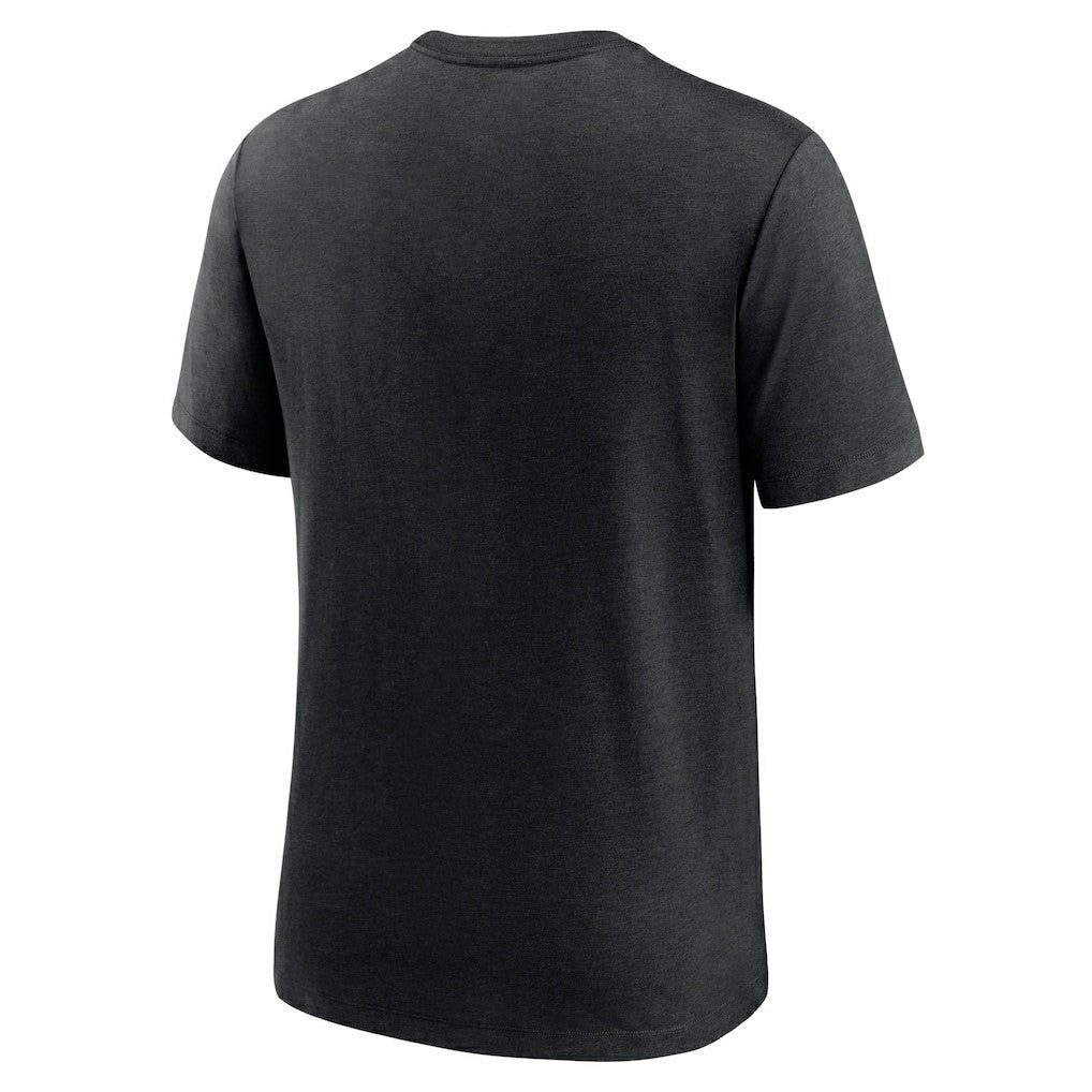 New Orleans Saints Team Tri-Blend T-Shirt - Heather Black | Nike outlet