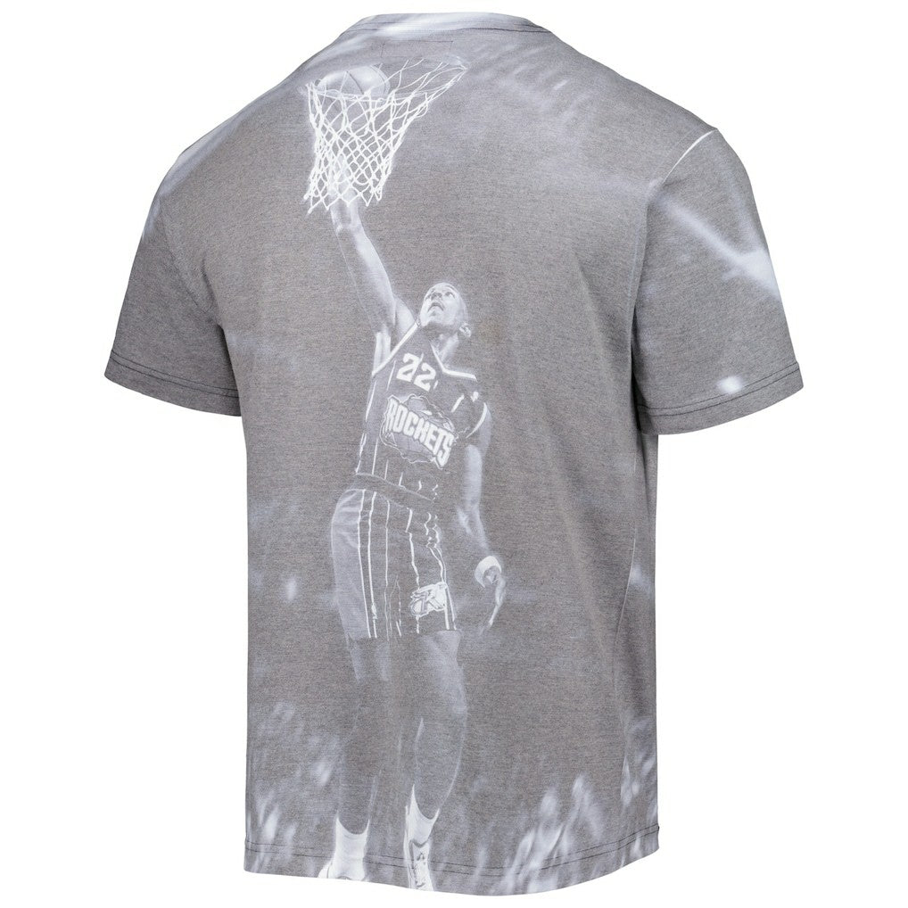 Clyde Drexler Houston Rockets Above The Rim T-Shirt - Heather Gray | Mitchell & Ness on sale