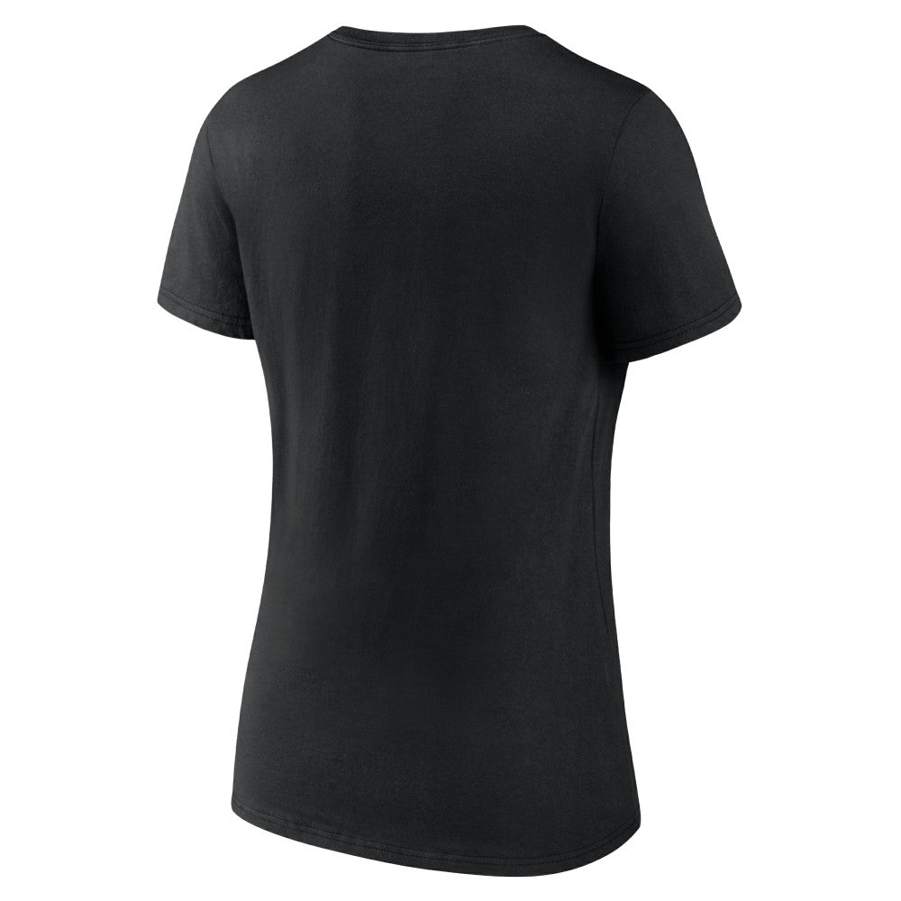 Cincinnati Reds Women's Heart and Soul V-Neck T-Shirt - Black