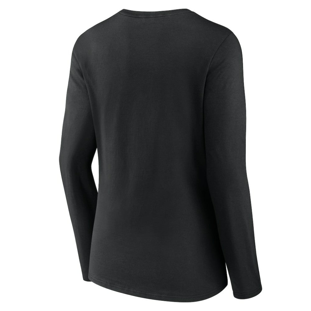 Chicago White Sox Women's Victory Script Long Sleeve V-Neck T-Shirt - Black
