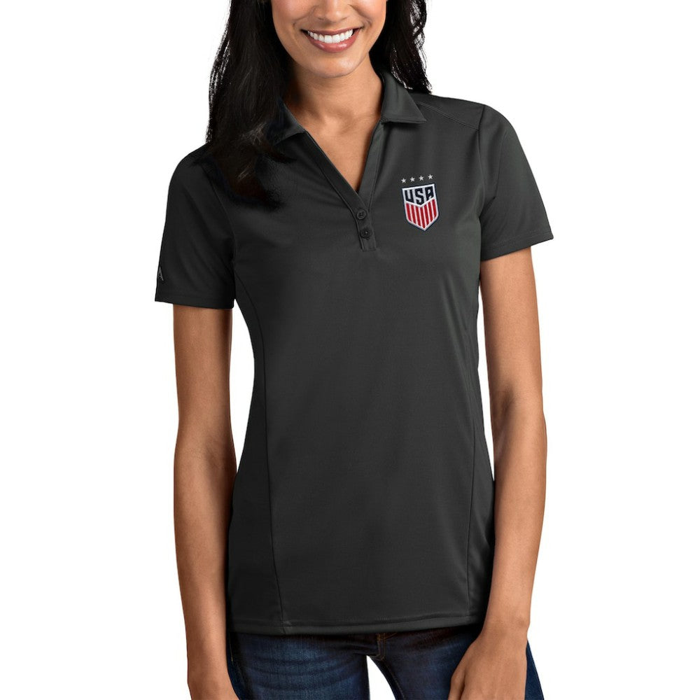 USWNT Antigua Women's Tribute Polo - Charcoal cheap