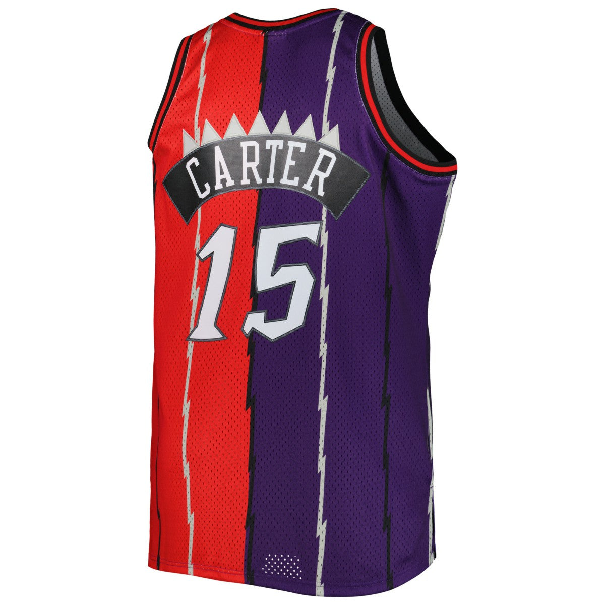 Vince Carter Toronto Raptors Big & Tall Hardwood Classics 1998/99 Split Swingman Jersey - Purple/Red | Mitchell & Ness for sale