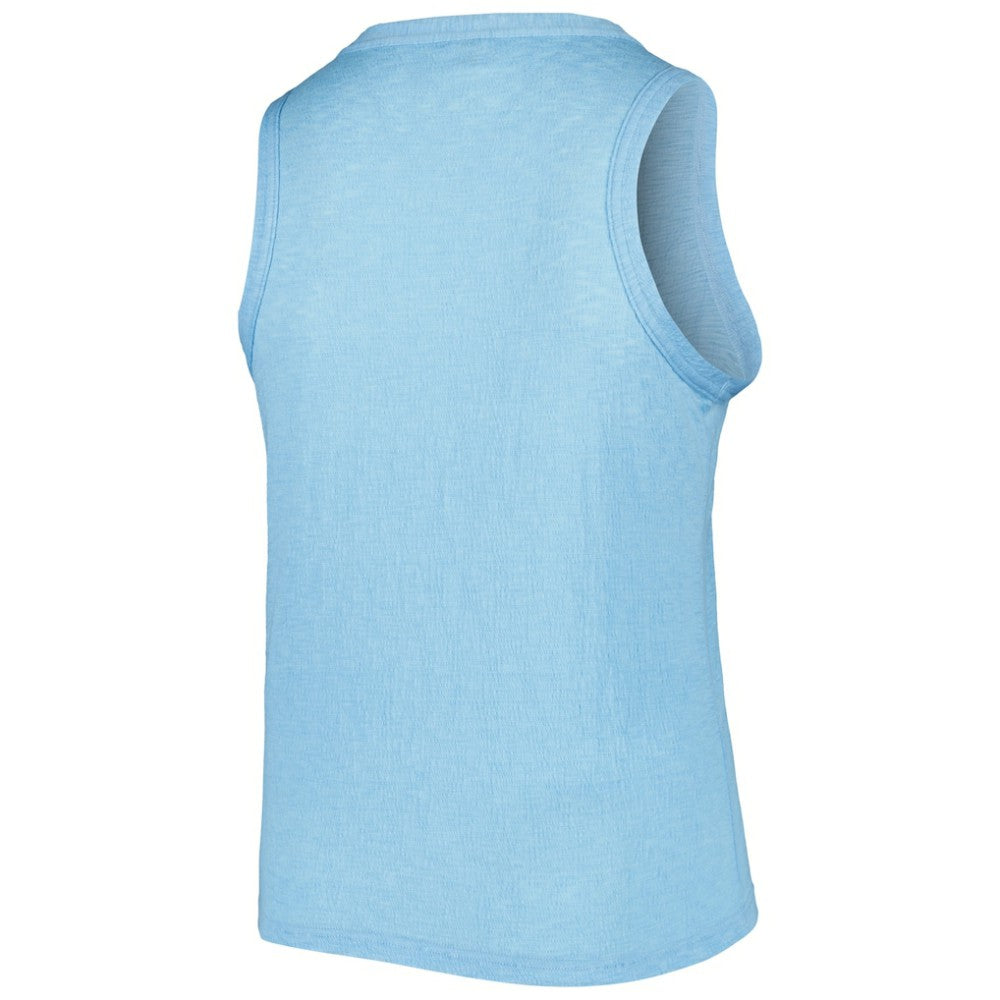 Chicago Cubs Soft as a Grape Women's Plus Size High Neck Tri-Blend Tank Top - Royal