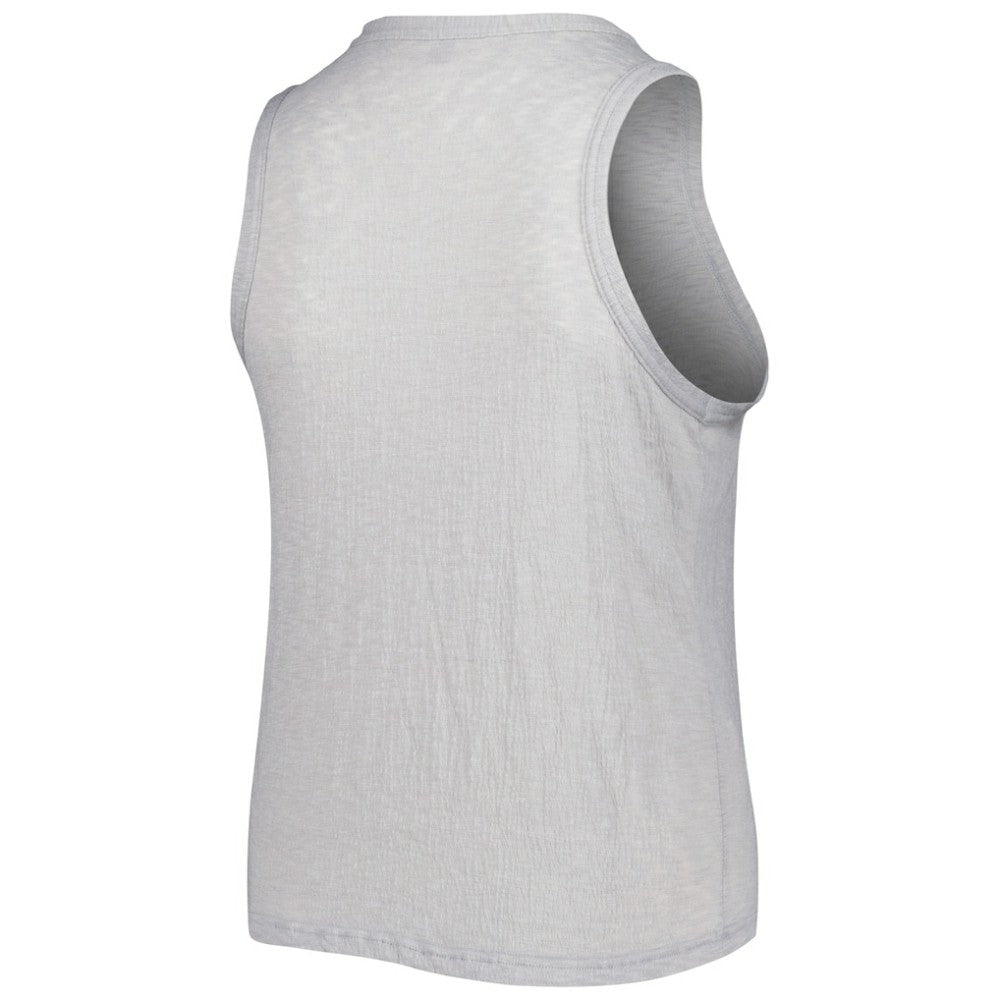 Colorado Rockies Soft as a Grape Women's Plus Size High Neck Tri-Blend Tank Top - Gray