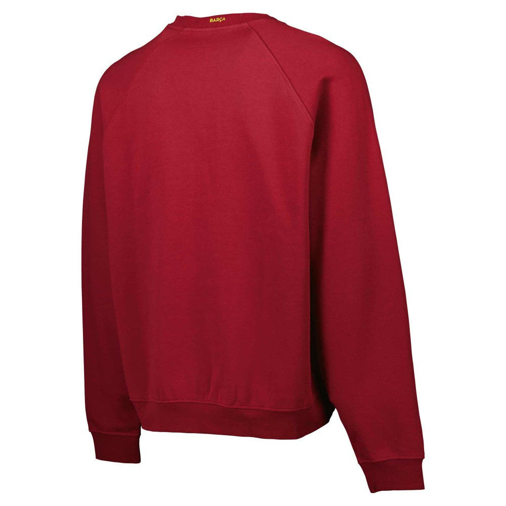 Barcelona Foundation Oversized Raglan Pullover Sweatshirt - Burgundy discount