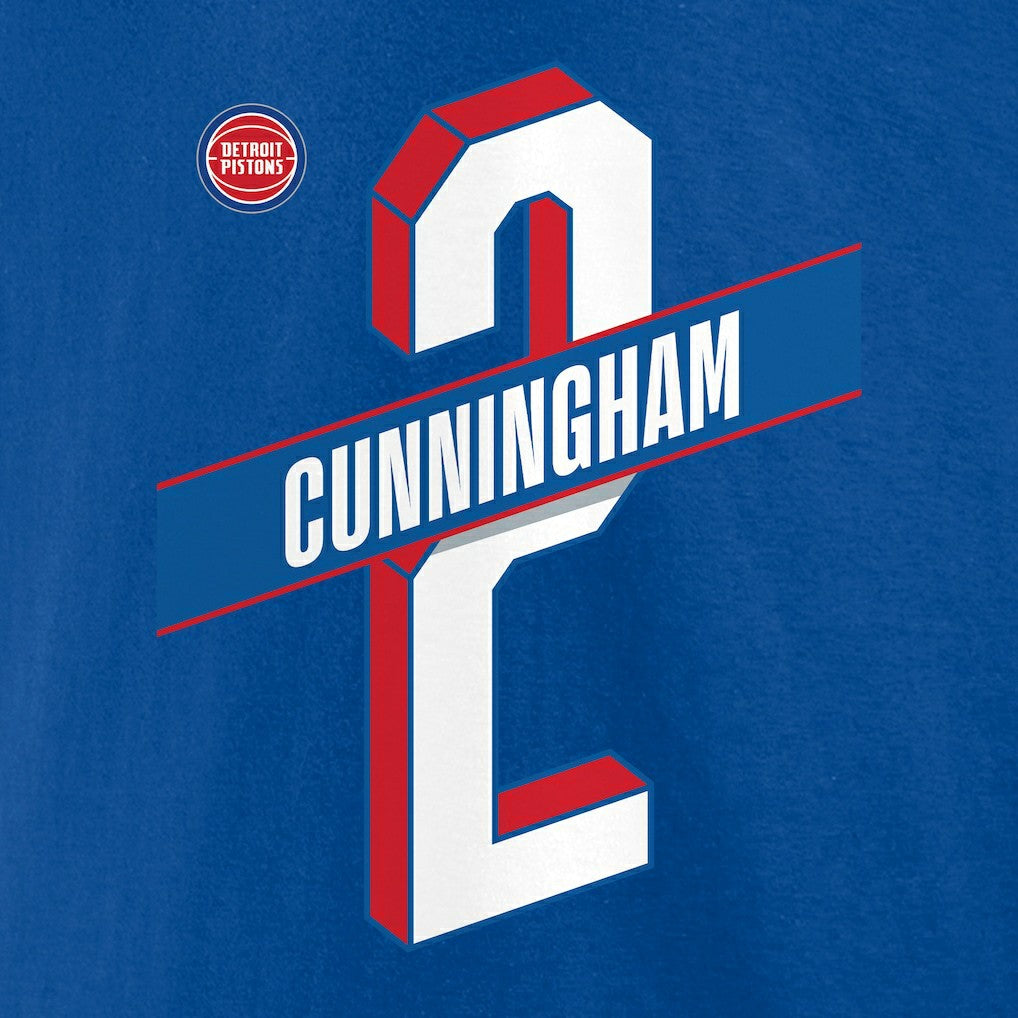Cade Cunningham Detroit Pistons Full-Court Press Name & Number T-Shirt sale - Royal discount