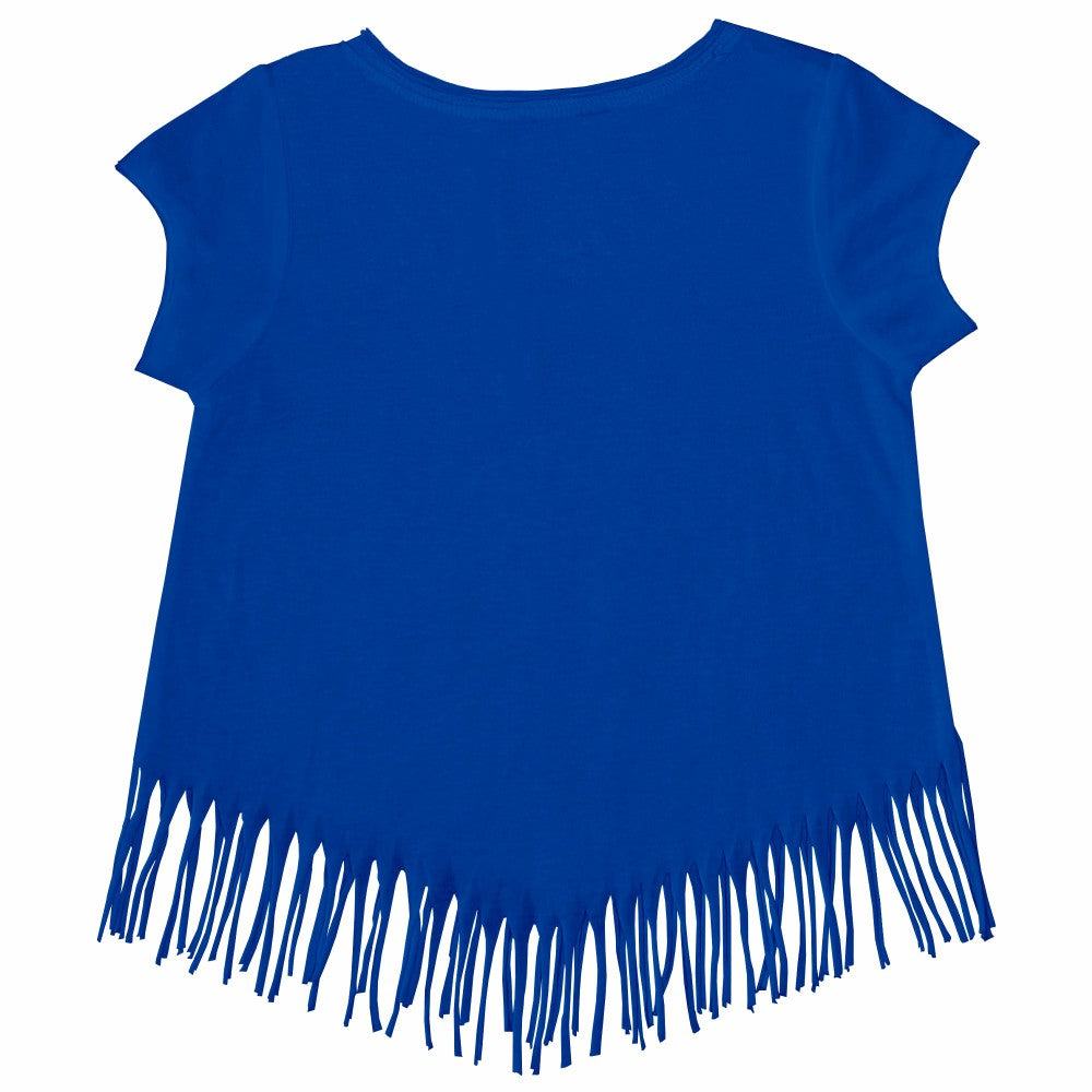 Los Angeles Dodgers Tiny Turnip Girls Youth Baseball Love Fringe T-Shirt - Royal