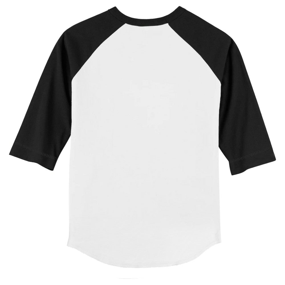 Baltimore Orioles Tiny Turnip Youth Stitched Baseball 3/4-Sleeve Raglan T-Shirt - White/Black
