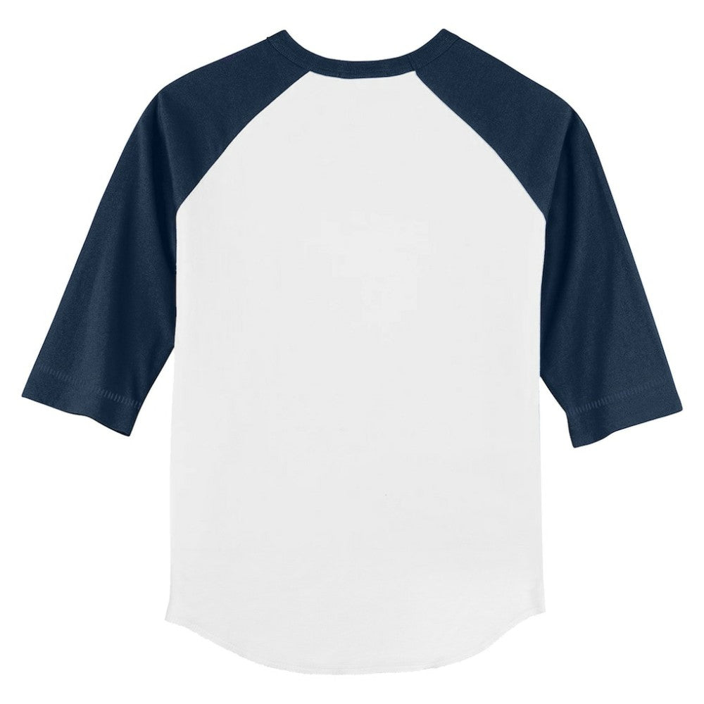 Detroit Tigers Tiny Turnip Youth TT Rex 3/4-Sleeve Raglan T-Shirt - White/Navy