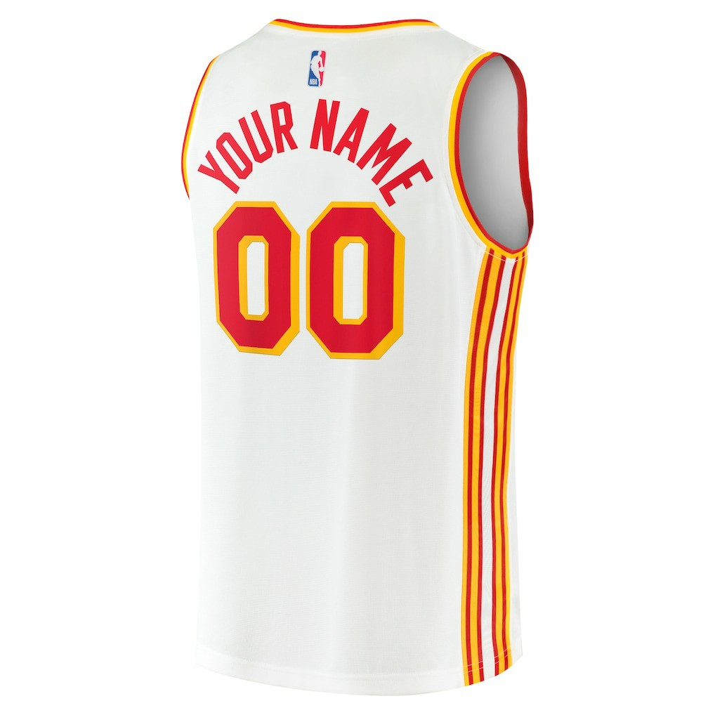 Atlanta Hawks Fast Break Custom Replica Jersey - Association Edition - White | Fanatics for sale