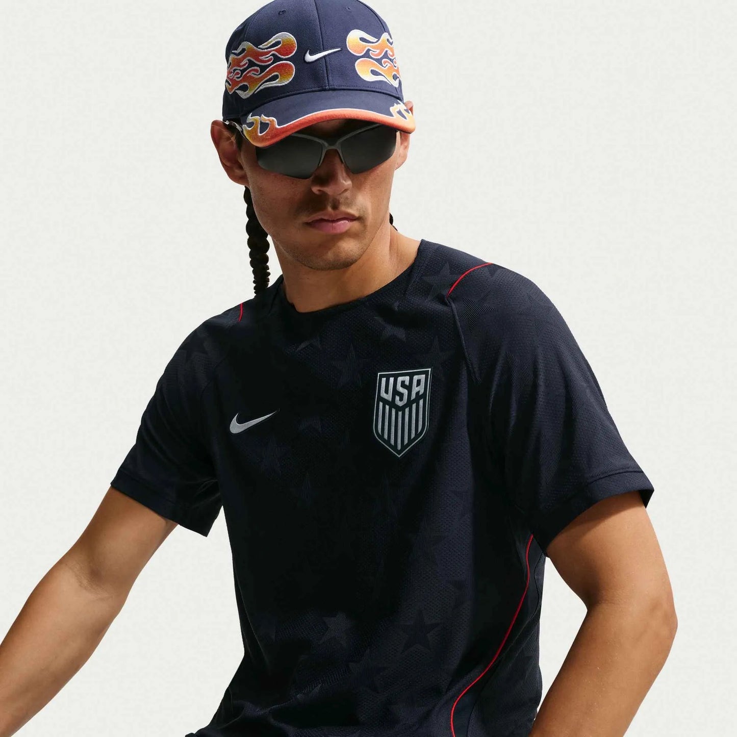 2026-27 USMNT Men's Authentic Away Soccer Jersey Dark Obsidian/Pure Platinum