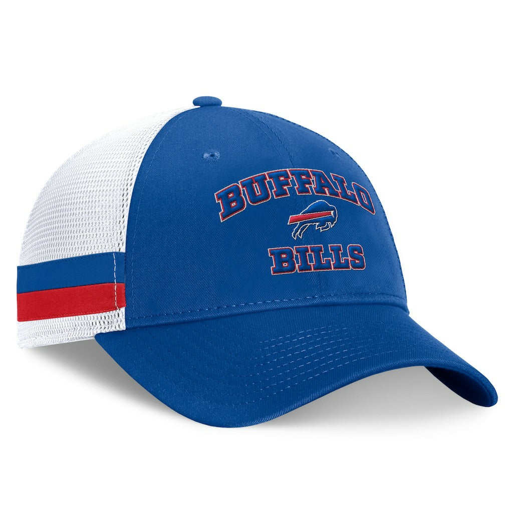 Buffalo Bills Fundamentals Side Stripe Trucker Adjustable Hat - Royal/White cheap