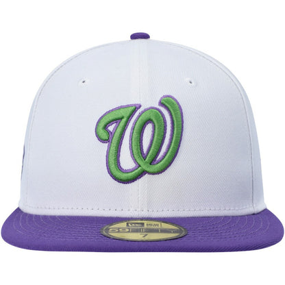 Washington Nationals  Side Patch 59FIFTY Fitted Hat - White | New Era