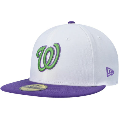 Washington Nationals  Side Patch 59FIFTY Fitted Hat - White | New Era