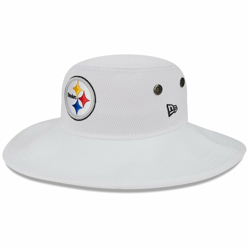 Pittsburgh Steelers New Era 2023 NFL Training Camp Panama Bucket Hat - White discount