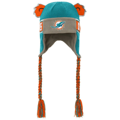 Miami Dolphins Youth Wordmark Ears Trooper Knit Hat - Aqua cheap
