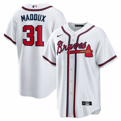 Greg Maddux Atlanta Braves Home Retired Player Replica Jersey - White | Nike