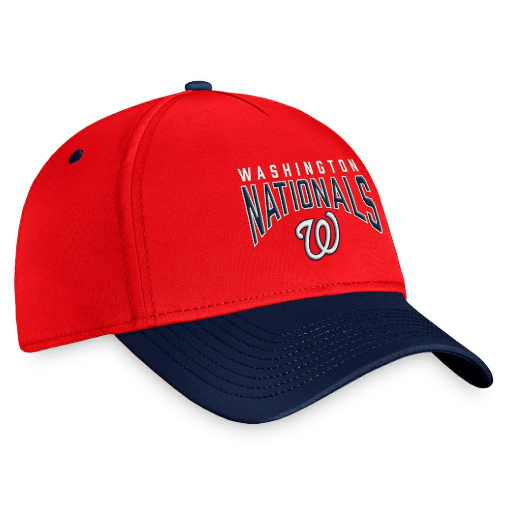 Washington Nationals Stacked Logo Flex Hat - Red/Navy