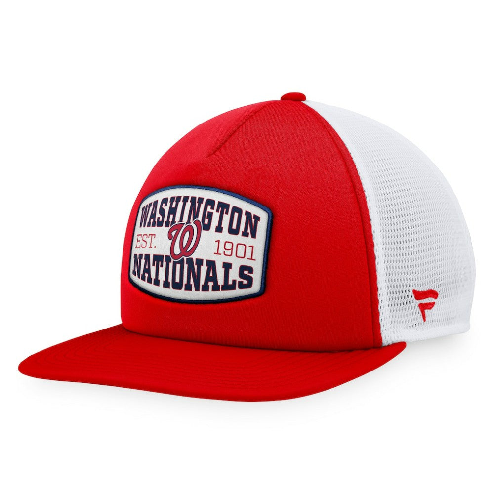 Washington Nationals Foam Front Patch Trucker Snapback Hat - Red