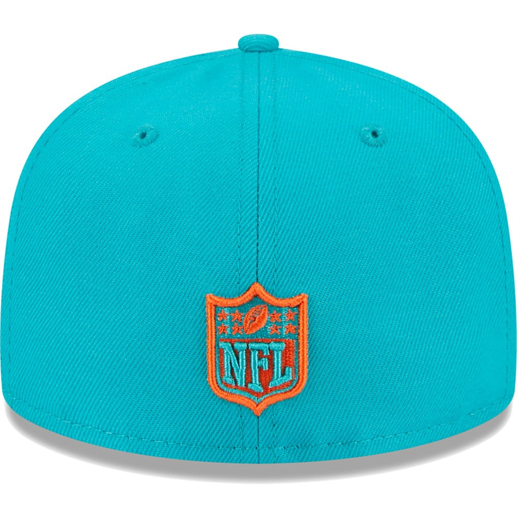 Miami Dolphins New Era Youth Main 59FIFTY Fitted Hat - Aqua online