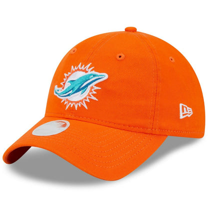 Miami Dolphins New Era Women's Main Core Classic 2.0 9TWENTY Adjustable Hat - Orange on sale