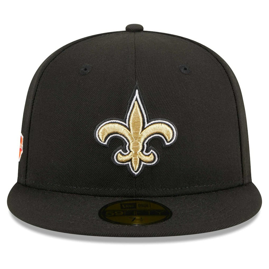 New Orleans Saints New Era Main Patch 59FIFTY Fitted Hat - Black on sale