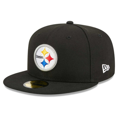 Pittsburgh Steelers New Era Main Patch 59FIFTY Fitted Hat - Black on sale