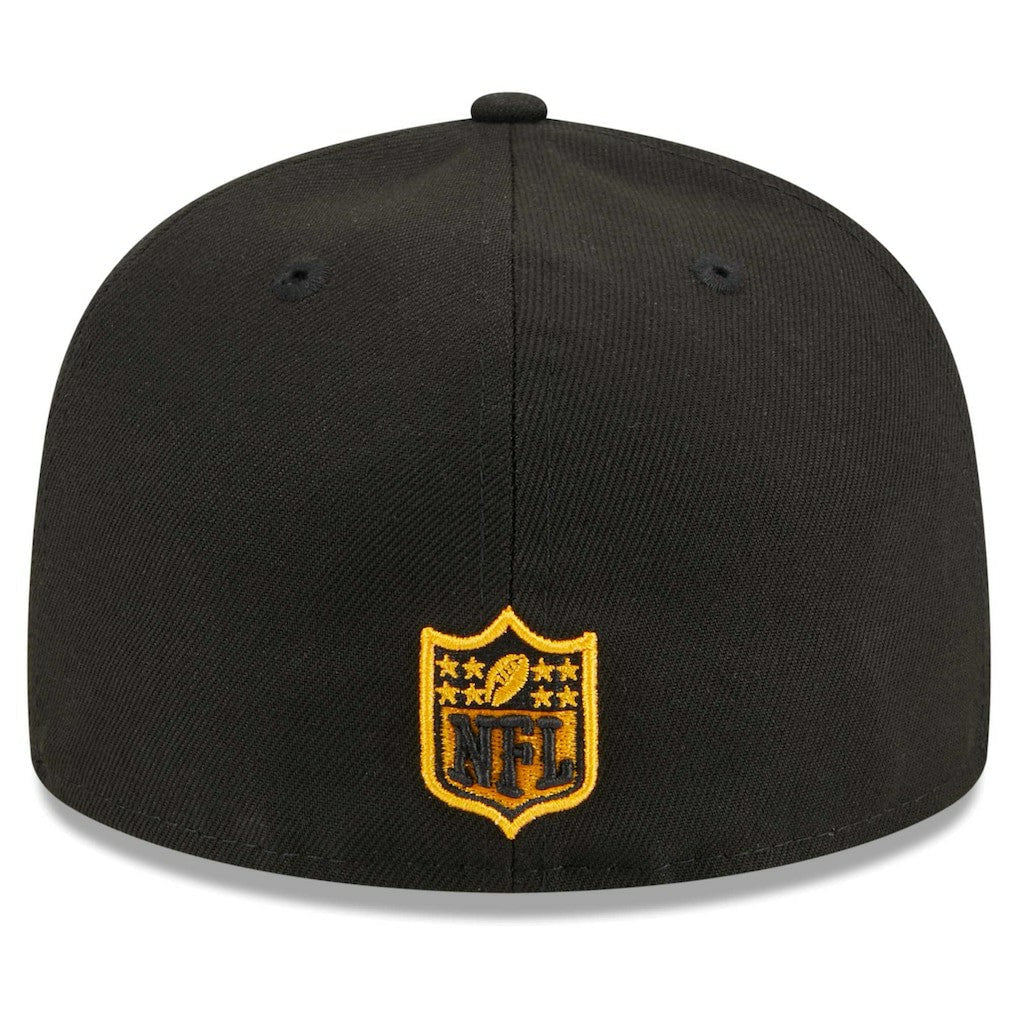 Pittsburgh Steelers New Era Main Patch 59FIFTY Fitted Hat - Black on sale