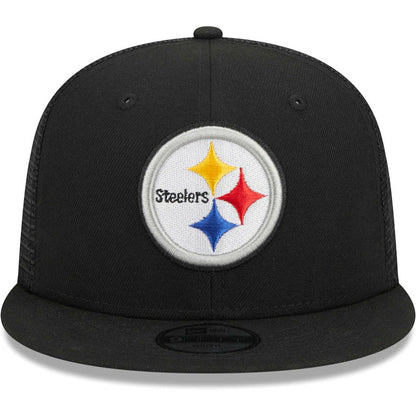 Pittsburgh Steelers New Era Youth Main Trucker 9FIFTY Snapback Hat - Black outlet