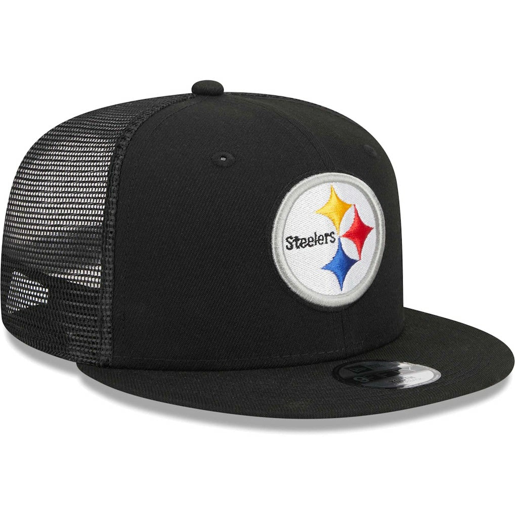 Pittsburgh Steelers New Era Youth Main Trucker 9FIFTY Snapback Hat - Black outlet