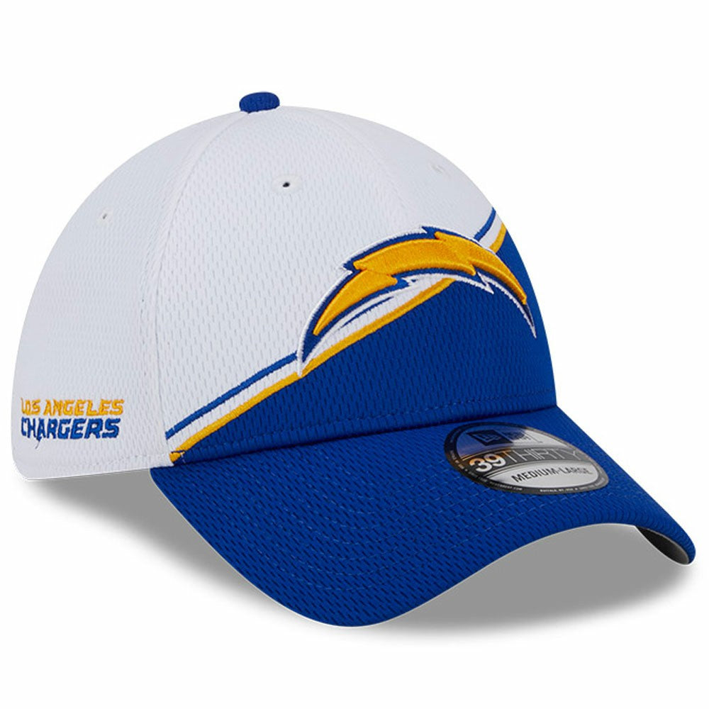 Los Angeles Chargers New Era 2023 Sideline 39THIRTY Flex Hat - White/Blue sale