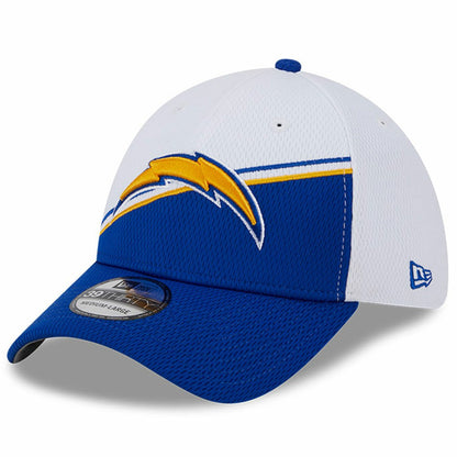 Los Angeles Chargers New Era 2023 Sideline 39THIRTY Flex Hat - White/Blue sale