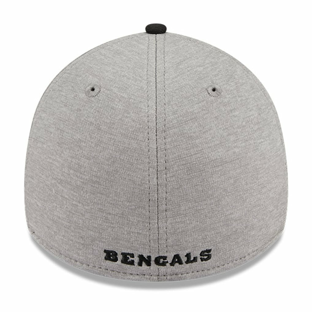 Cincinnati Bengals New Era Striped 39THIRTY Flex Hat - Heather Gray/Black sale