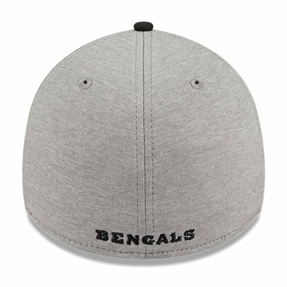 Cincinnati Bengals New Era Striped 39THIRTY Flex Hat - Heather Gray/Black sale