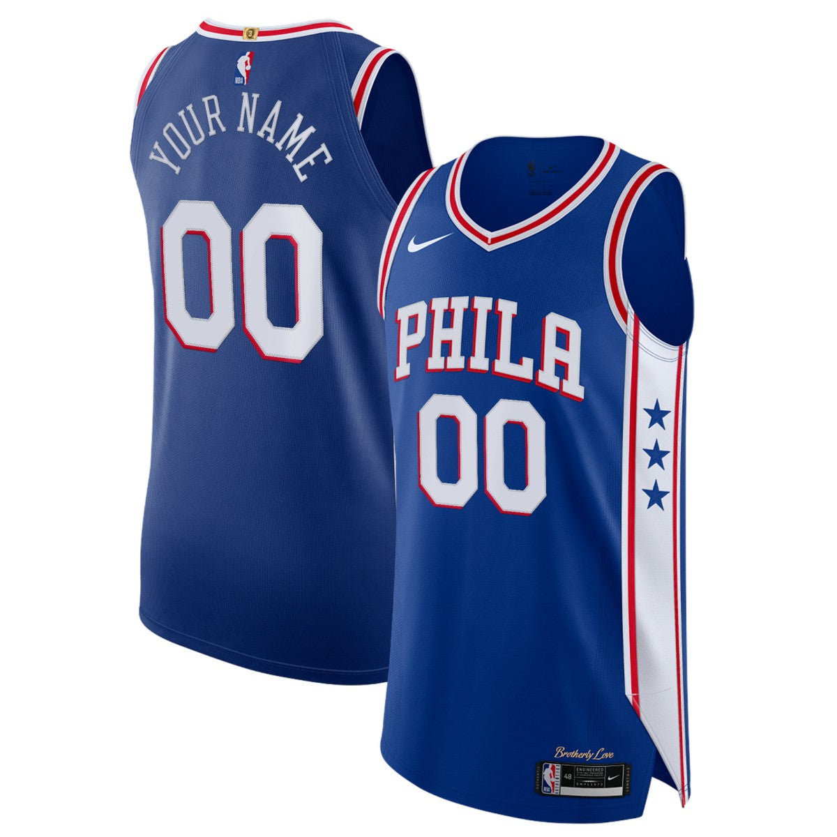 Philadelphia 76ers Custom Authentic Jersey - Icon Edition - Royal | Nike sale