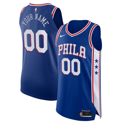 Philadelphia 76ers Custom Authentic Jersey - Icon Edition - Royal | Nike sale