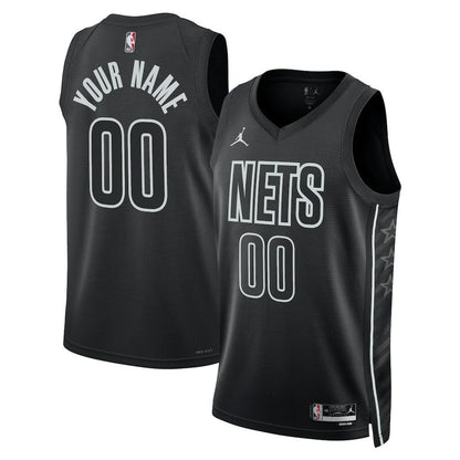 Brooklyn Nets Jordan Brand Unisex 2022/23 Swingman Custom Jersey - Statement Edition - Black shop