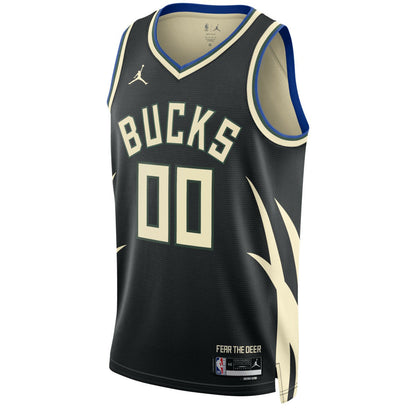 Milwaukee Bucks Jordan Brand Unisex 2022/23 Swingman Custom Jersey - Statement Edition - Black on sale