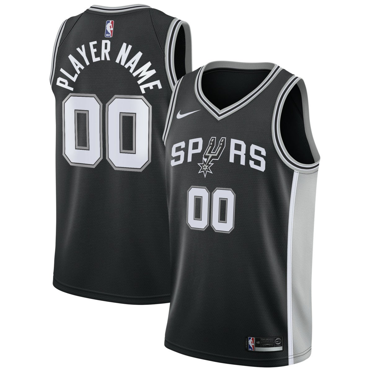 San Antonio Spurs Swingman Custom Jersey Black - Icon Edition | Nike on sale