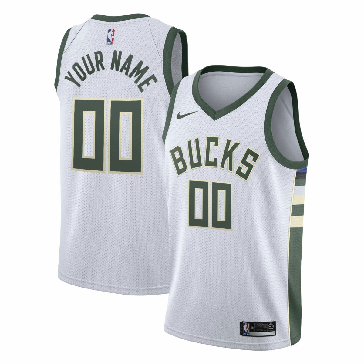 Milwaukee Bucks Swingman Custom Jersey White - Association Edition | Nike sale